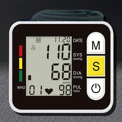 PulseTrack Digital Wrist Blood Pressure Monitor with LCD Display