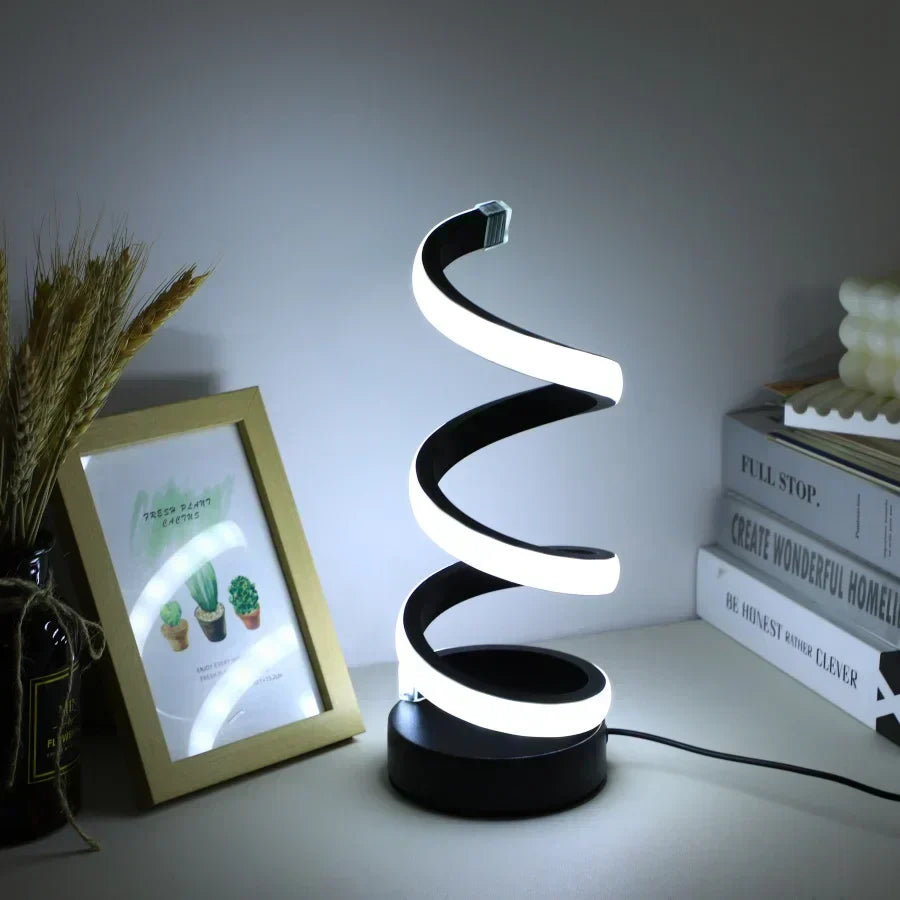 Spiral LED Table Lamp – Modern Adjustable Light