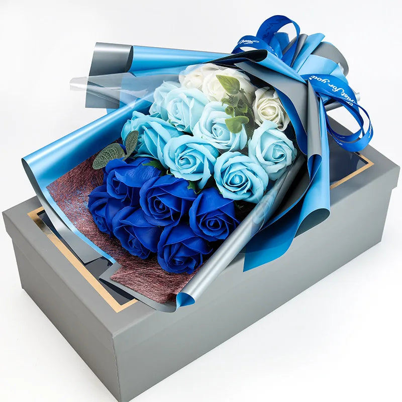 Romantic Soap Rose Bouquet Gift for Valentine’s Day