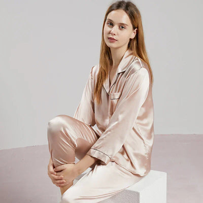 Celeste Ladies’ Silk Pyjama Set – 100% Silk Luxury Nightwear