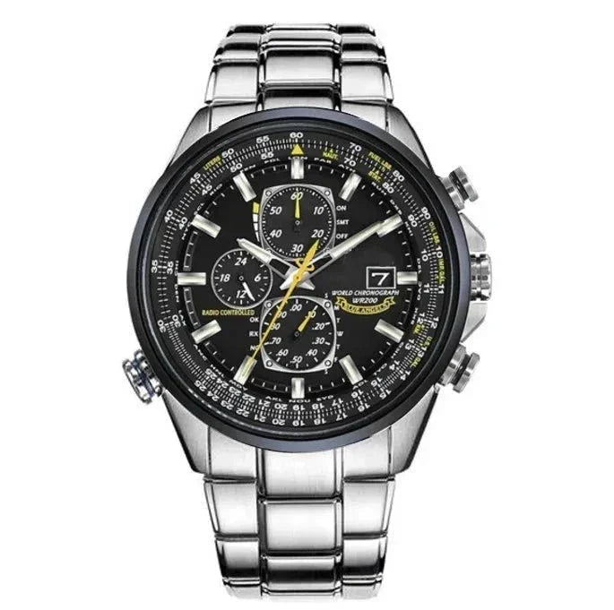 Men’s Stainless Steel Chronograph Watch with Calendar