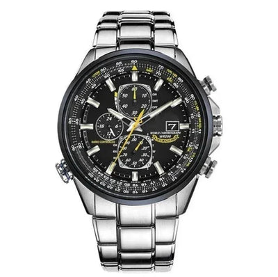 Men’s Stainless Steel Chronograph Watch with Calendar