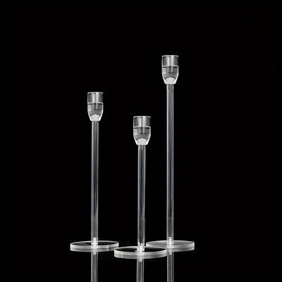 LumenAcry Acrylic Candle Holder Set (3-piece)