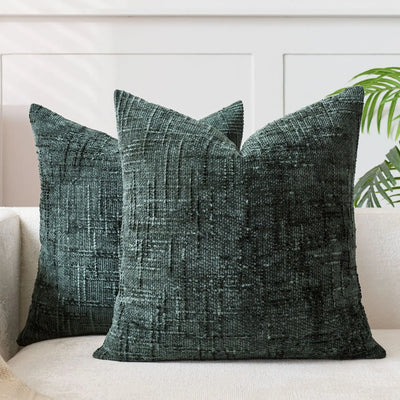 Chenille Throw Pillow Cover Bamboo Texture Solid Color