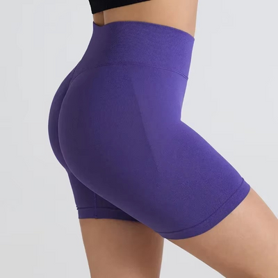 Women’s Seamless High Waist Yoga Shorts for Fitness and Running