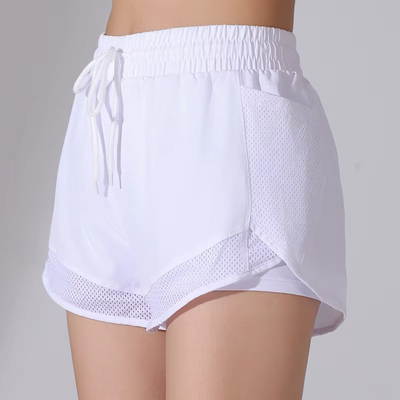 Women’s High-Performance Yoga and Running Shorts with Mesh Pockets
