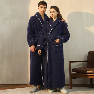 Men’s Flannel Fleece Winter Bathrobe Robe