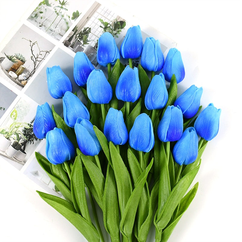 Artificial Tulip Bouquet with Realistic Lifelike Flowers
