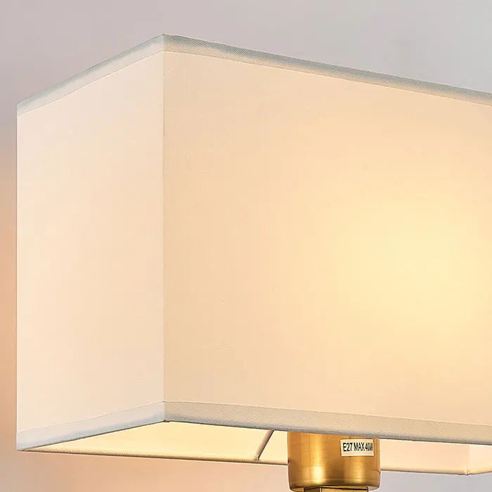 Modern Wall Lamp with Stainless Steel Base & Fabric Shade
