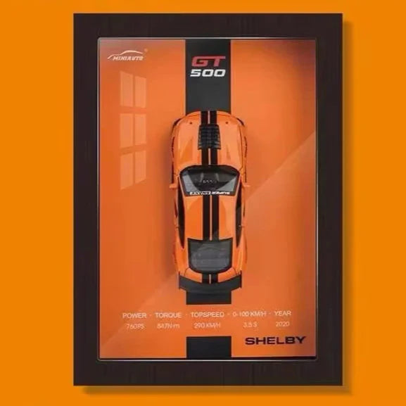 Framed 3D Car Model Decorative Artwork