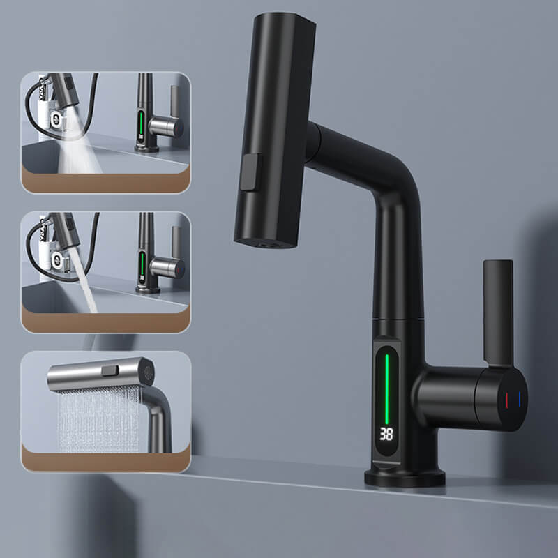 Flexible LED Faucet with 5 Spray Modes