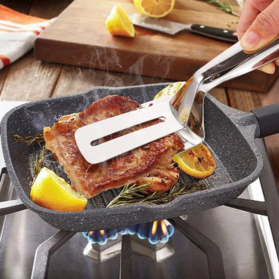 Stainless Steel Double-Sided Cooking Spatula Clamp Tool