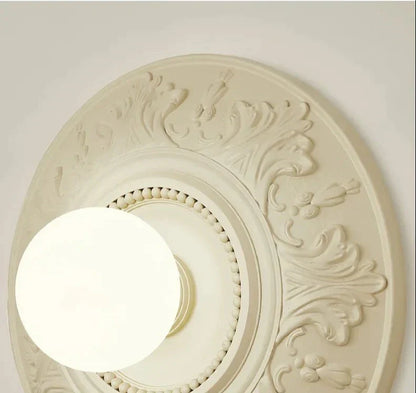 ParisGlow – Vintage White Round Lamp for Elegant Rooms