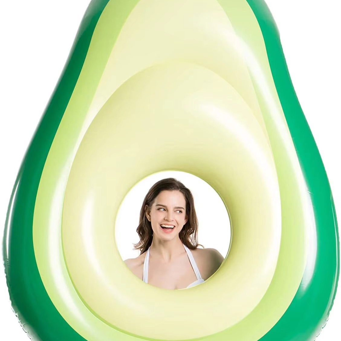 Inflatable Avocado Pool Float with Detachable Ball Toy