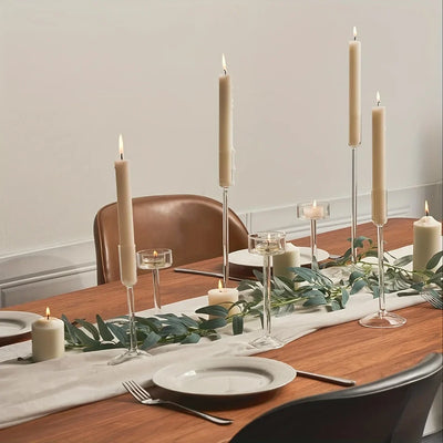 Clear Acrylic Candle Holder Set – 3-Piece LumaVase