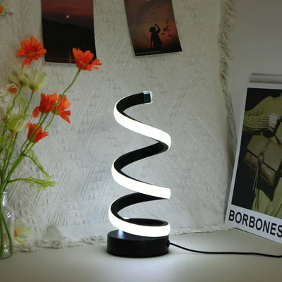 Spiral LED Table Lamp – Modern Adjustable Light