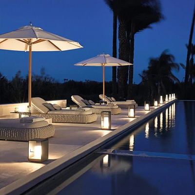 Solar Terrace Lamp with Warm LED Lighting