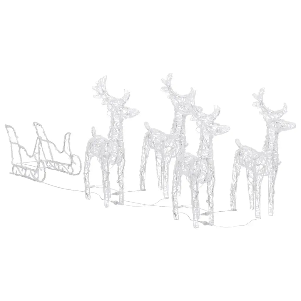 Magical Reindeer and Sleigh LED Garden Decoration