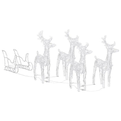 Magical Reindeer and Sleigh LED Garden Decoration