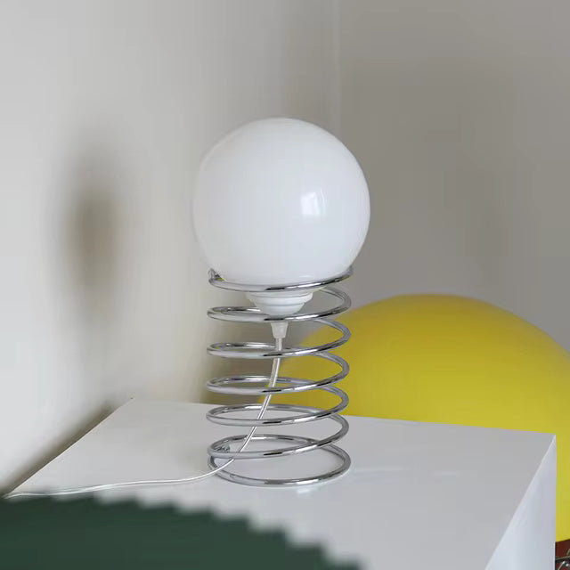 FrostOrb Bauhaus Table Lamp – Frosted Glass