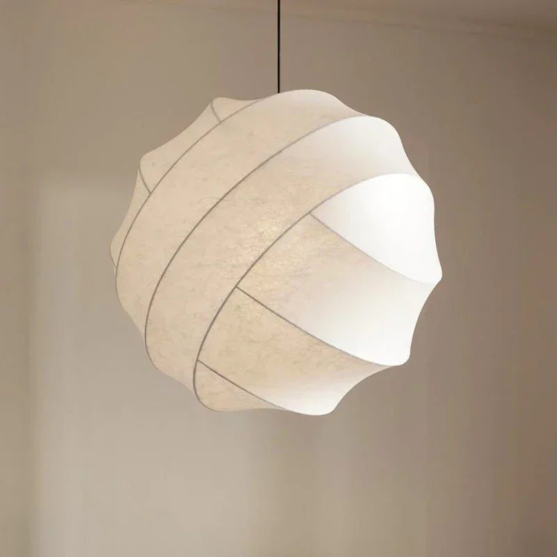 Japanese Wabi Sabi Silk Pendant Light for Modern Interiors