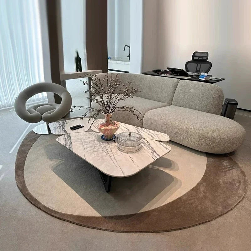 Modern Irregular Plush Rug for Living Room and Bedroom