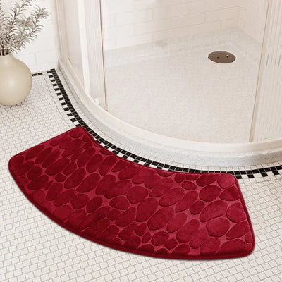 Curved Non-Slip Bathroom Mat with Ergonomic Design