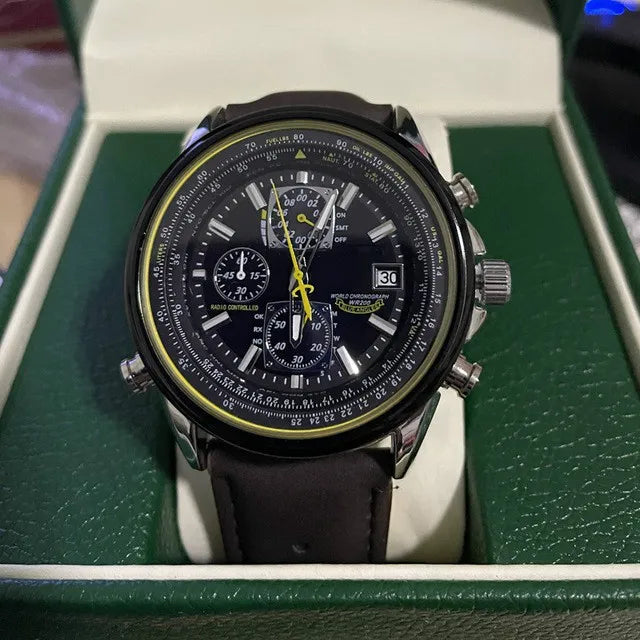 Men’s Stainless Steel Chronograph Watch with Calendar