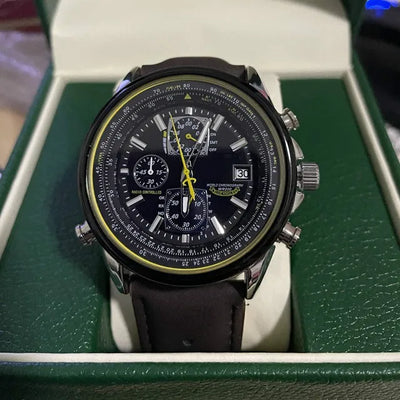Men’s Stainless Steel Chronograph Watch with Calendar