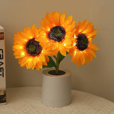 Shimmering Sunflower LED Table Lamp