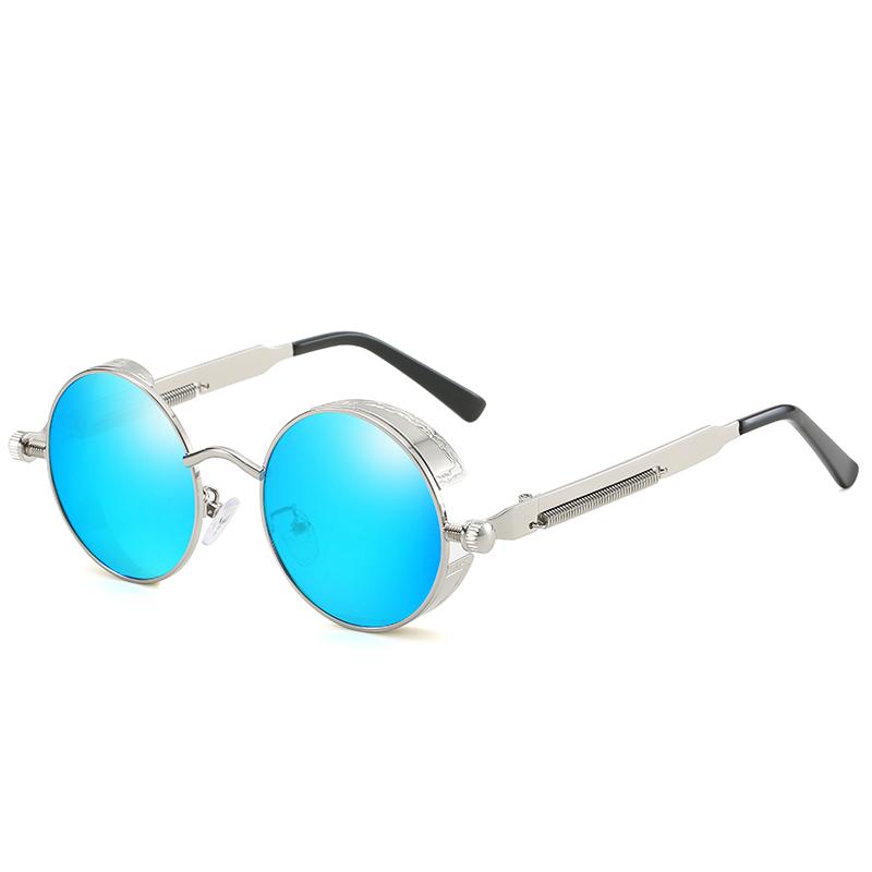 Vintage Round Steampunk Sunglasses Polarized UV400