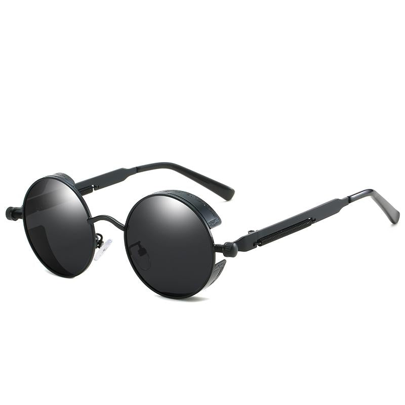 Vintage Round Steampunk Sunglasses Polarized UV400