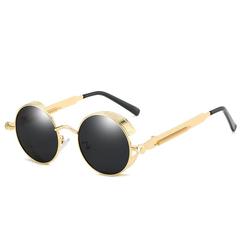 Vintage Round Steampunk Sunglasses Polarized UV400