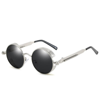 Vintage Round Steampunk Sunglasses Polarized UV400