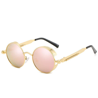 Vintage Round Steampunk Sunglasses Polarized UV400