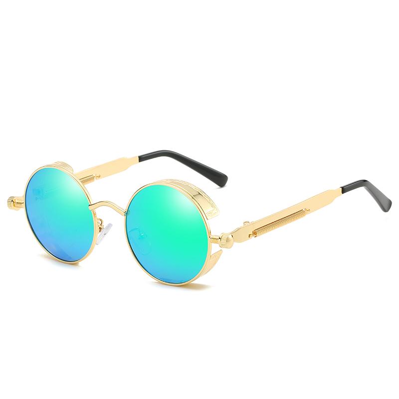 Vintage Round Steampunk Sunglasses Polarized UV400