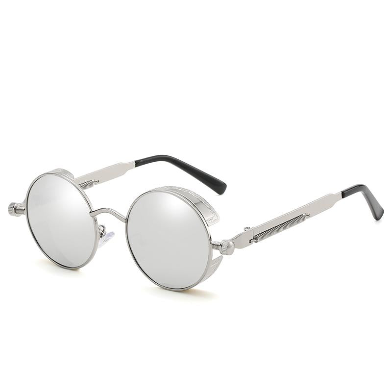 Vintage Round Steampunk Sunglasses Polarized UV400