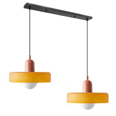 2-Head Bauhaus Glass Pendant Light Adjustable