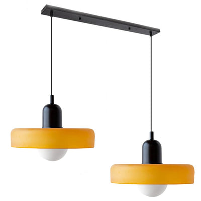2-Head Bauhaus Glass Pendant Light Adjustable