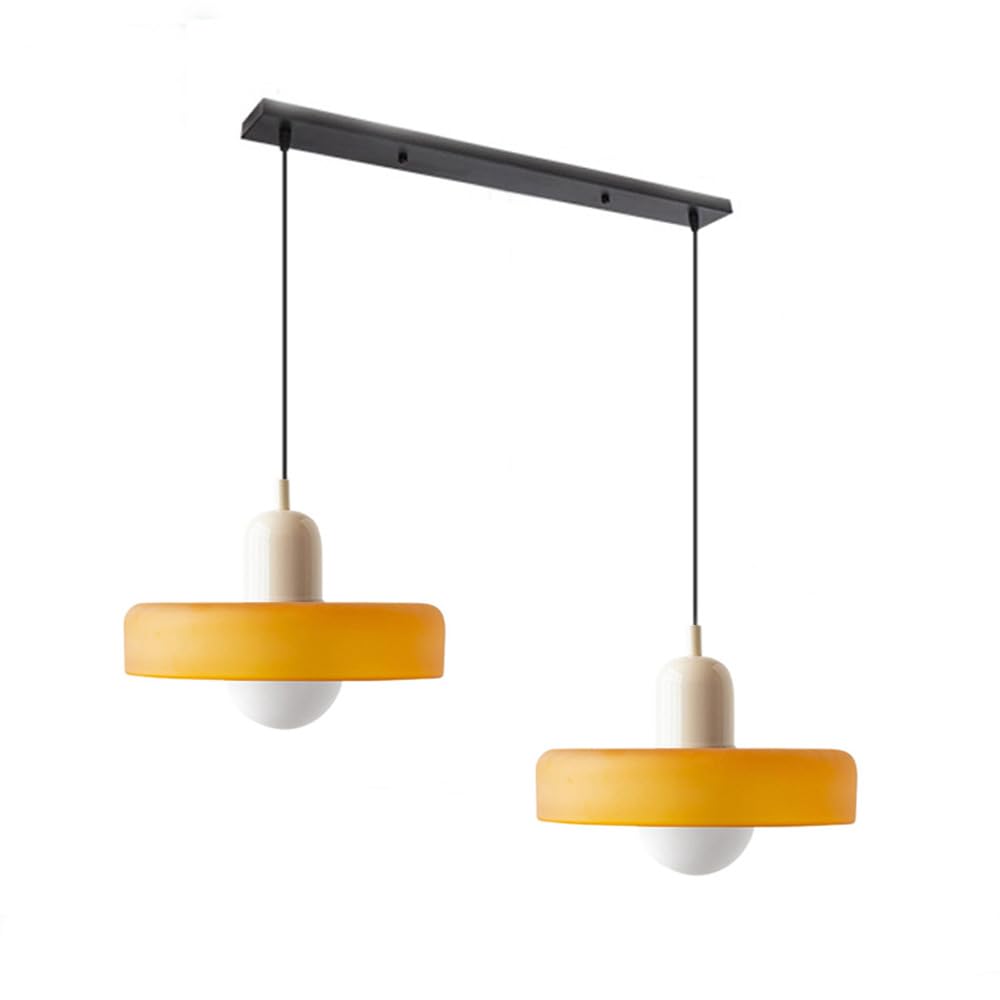 2-Head Bauhaus Glass Pendant Light Adjustable