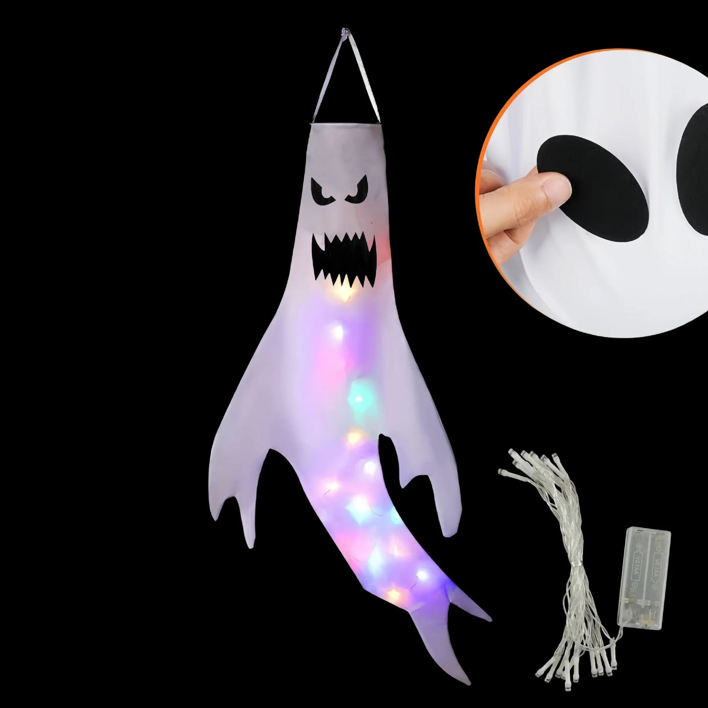 Halloween Hanging Ghost Lights – LED Outdoor Decor
