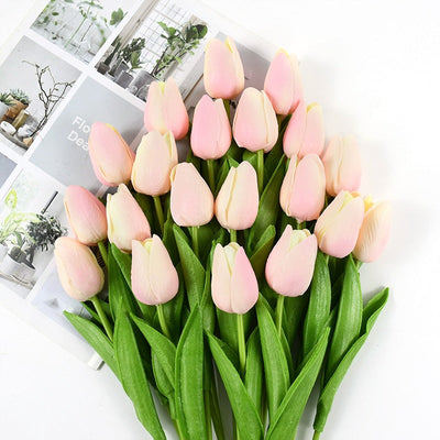 Artificial Tulip Bouquet with Realistic Lifelike Flowers