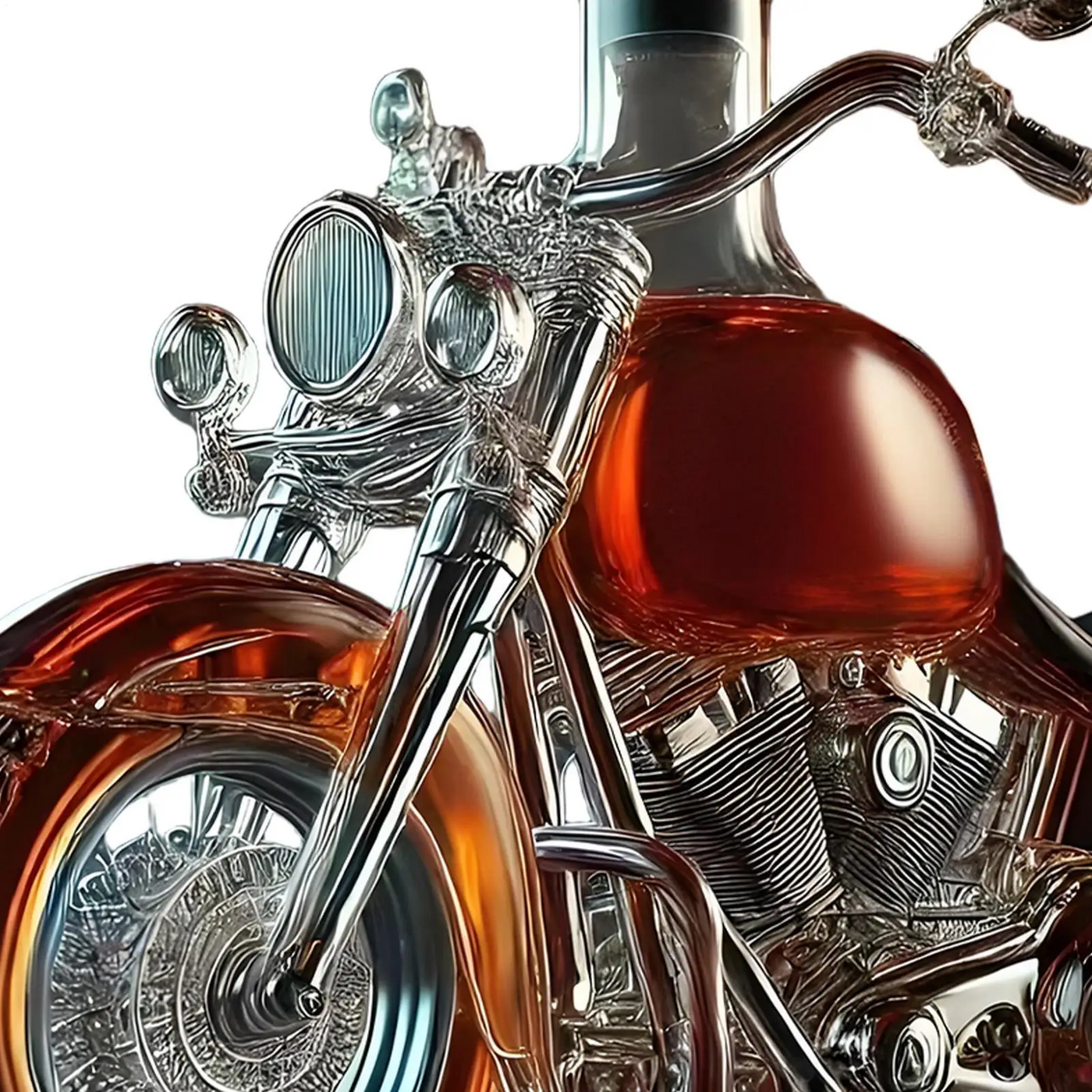 Harley Motorcycle Shaped Whiskey Decanter for Home Bar