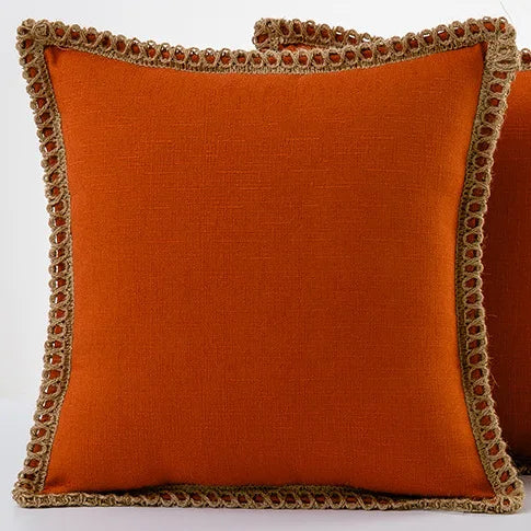 Colorful French-Style Decorative Pillow Cover Polyester