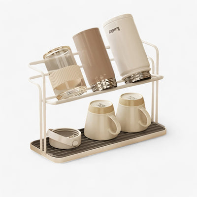 Double Layer Stainless Steel Cup Rack for Kitchen