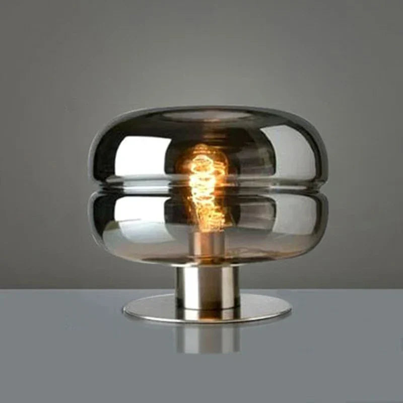 Scandinavian Glass Table Lamp – AuroraForm E27