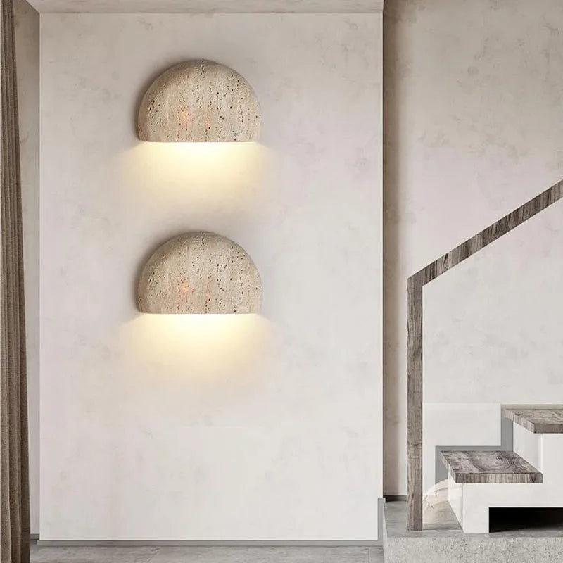 Stone Wall Lamp – Retro Wabi-Sabi LED Light
