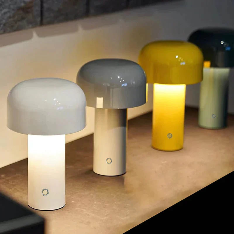 Italian Mushroom Dimmable Cordless LED Table Lamp