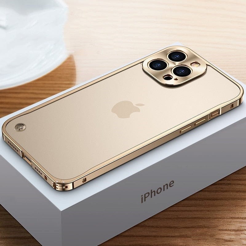 Aluminum Metal Case with Polycarbonate Back for iPhone