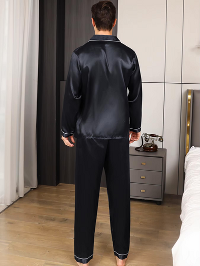 Silkon Men’s Silk Satin Pajama Set – Luxury Nightwear for Ultimate Comfort